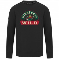 Minnesota Wild Levelwear Black Mandate Banner Arch Pullover