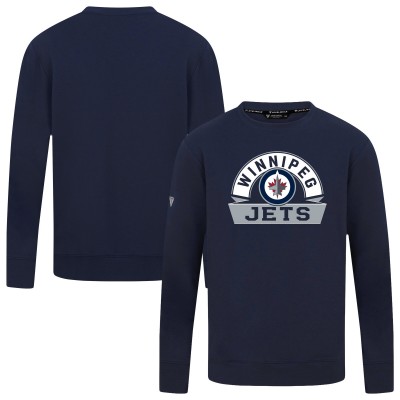 Winnipeg Jets Levelwear Navy Mandate Banner Arch Pullover