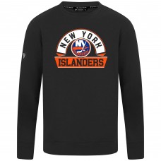New York Islanders Levelwear Black Mandate Banner Arch Pullover
