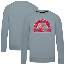 Detroit Red Wings Levelwear Gray Mandate Banner Arch Pullover