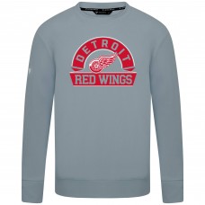Detroit Red Wings Levelwear Gray Mandate Banner Arch Pullover