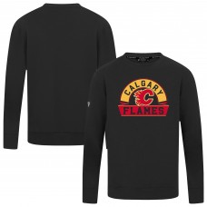 Calgary Flames Levelwear Black Mandate Banner Arch Pullover