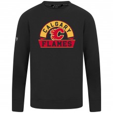 Calgary Flames Levelwear Black Mandate Banner Arch Pullover