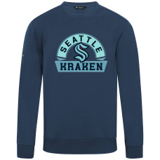Seattle Kraken Levelwear Navy Zane Banner Arch Pullover Sweatshirt