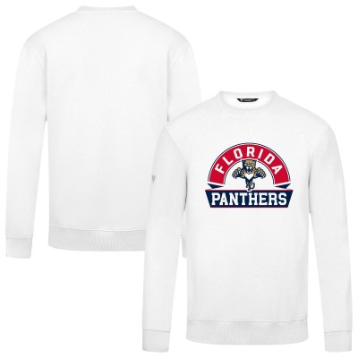 Florida Panthers Levelwear White Zane Banner Arch Pullover Sweatshirt