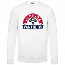 Florida Panthers Levelwear White Zane Banner Arch Pullover Sweatshirt