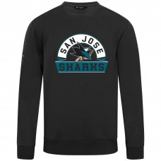 San Jose Sharks Levelwear Black Zane Banner Arch Pullover Sweatshirt