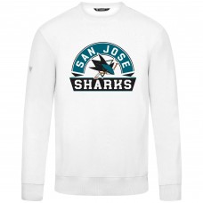 San Jose Sharks Levelwear White Zane Banner Arch Pullover Sweatshirt