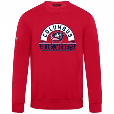 Columbus Blue Jackets Levelwear Red Zane Banner Arch Pullover Sweatshirt