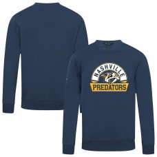 Nashville Predators Levelwear Navy Zane Banner Arch Pullover Sweatshirt