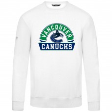 Vancouver Canucks Levelwear White Zane Banner Arch Pullover Sweatshirt