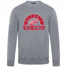 Detroit Red Wings Levelwear Gray Zane Banner Arch Pullover Sweatshirt