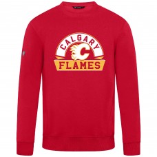 Calgary Flames Levelwear Red Zane Banner Arch Pullover Sweatshirt