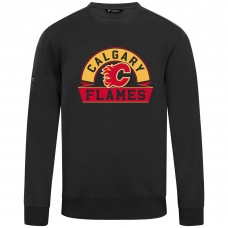 Calgary Flames Levelwear Black Zane Banner Arch Pullover Sweatshirt