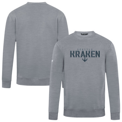 Seattle Kraken Levelwear Gray Zane Carve Pullover Sweatshirt