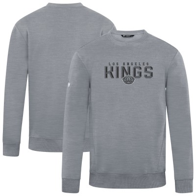 Los Angeles Kings Levelwear Gray Zane Carve Pullover Sweatshirt