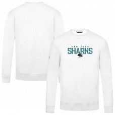 San Jose Sharks Levelwear White Zane Carve Pullover Sweatshirt