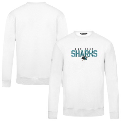 San Jose Sharks Levelwear White Zane Carve Pullover Sweatshirt