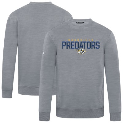 Nashville Predators Levelwear Gray Zane Carve Pullover Sweatshirt