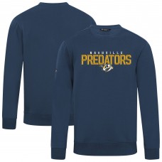 Nashville Predators Levelwear Navy Zane Carve Pullover Sweatshirt
