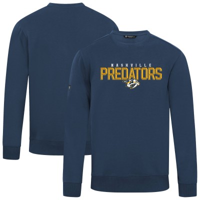 Nashville Predators Levelwear Navy Zane Carve Pullover Sweatshirt