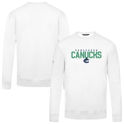 Vancouver Canucks Levelwear White Zane Carve Pullover Sweatshirt