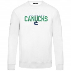 Vancouver Canucks Levelwear White Zane Carve Pullover Sweatshirt