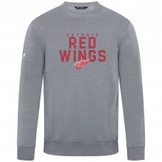 Detroit Red Wings Levelwear Gray Zane Carve Pullover Sweatshirt