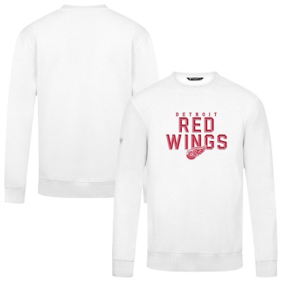Detroit Red Wings Levelwear White Zane Carve Pullover Sweatshirt