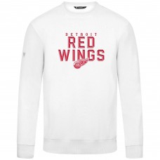 Detroit Red Wings Levelwear White Zane Carve Pullover Sweatshirt