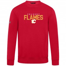 Calgary Flames Levelwear Red Zane Carve Pullover Sweatshirt