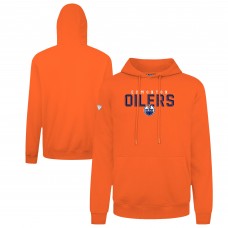 Edmonton Oilers Levelwear Orange Podium Carve Pullover Hoodie