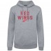 Detroit Red Wings Levelwear Gray Podium Carve Pullover Hoodie