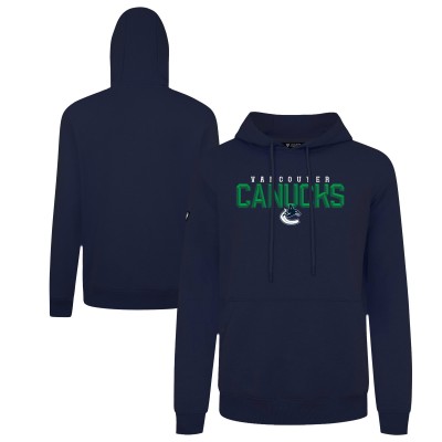Vancouver Canucks Levelwear Navy Podium Carve Pullover Hoodie