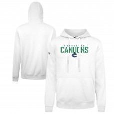Vancouver Canucks Levelwear White Podium Carve Pullover Hoodie