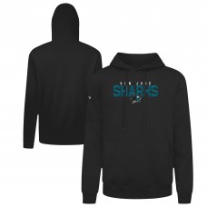 San Jose Sharks Levelwear Black Podium Carve Pullover Hoodie San Jose Sharks Levelwear Black Podium Carve Pullover Hoodie