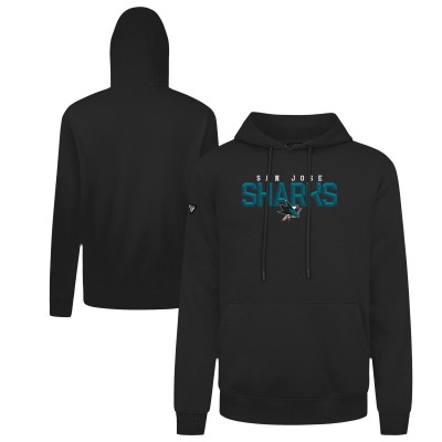 San Jose Sharks Levelwear Black Podium Carve Pullover Hoodie