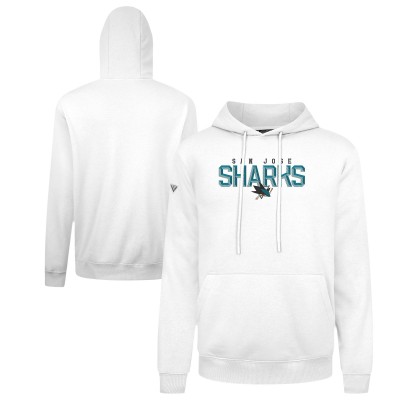 San Jose Sharks Levelwear White Podium Carve Pullover Hoodie