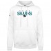 San Jose Sharks Levelwear White Podium Carve Pullover Hoodie