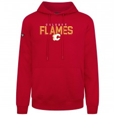 Calgary Flames Levelwear Red Podium Carve Pullover Hoodie