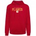Calgary Flames Levelwear Red Podium Carve Pullover Hoodie