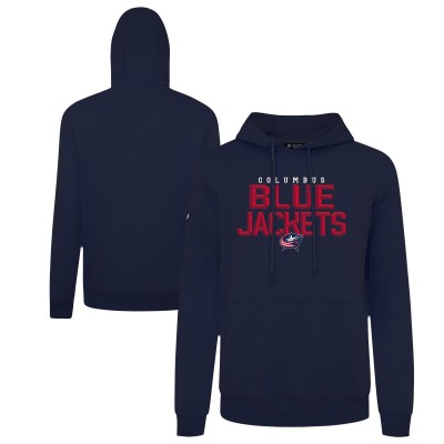Columbus Blue Jackets Levelwear Navy Podium Carve Pullover Hoodie
