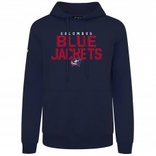 Columbus Blue Jackets Levelwear Navy Podium Carve Pullover Hoodie