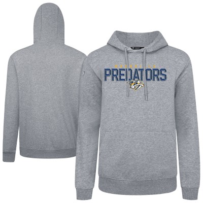 Nashville Predators Levelwear Gray Podium Carve Pullover Hoodie