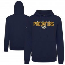 Nashville Predators Levelwear Navy Podium Carve Pullover Hoodie