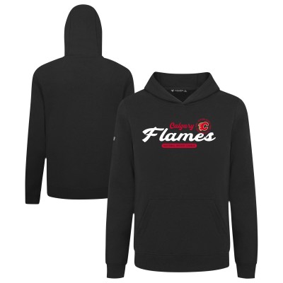 Подростковая Calgary Flames Levelwear Black Podium Monument Pullover Hoodie