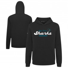 Подростковая San Jose Sharks Levelwear Black Podium Monument Pullover Hoodie Подростковая San Jose Sharks Levelwear Black Podium Monument Pullover Hoodie