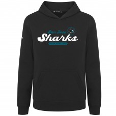 Подростковая San Jose Sharks Levelwear Black Podium Monument Pullover Hoodie Подростковая San Jose Sharks Levelwear Black Podium Monument Pullover Hoodie
