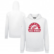 Подростковая Detroit Red Wings Levelwear White Podium Banner Arch Pullover Hoodie