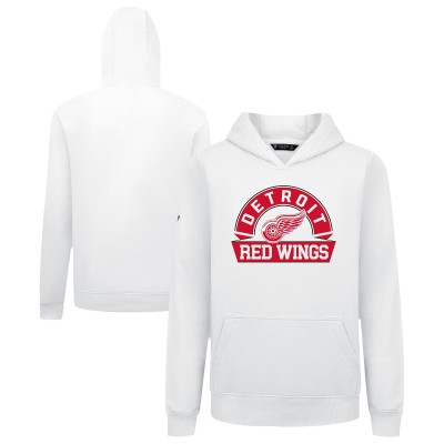 Подростковая Detroit Red Wings Levelwear White Podium Banner Arch Pullover Hoodie